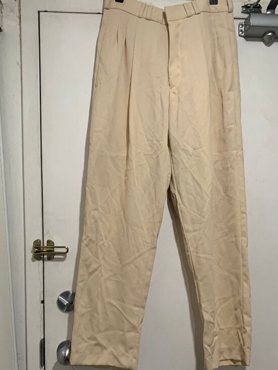 VINTAGE FRONT PLEATED WOOL PANTS SIZE 32 - Picture 3 of 8